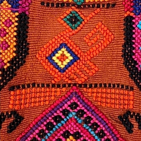 VINTAGE Boho HUIPIL Bag, Peacock Design, Guatemala - Picture 4 of 6